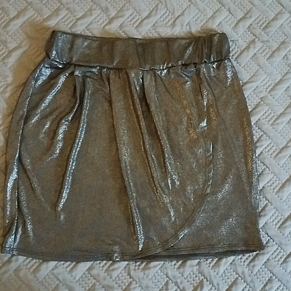 Metallic Mini Skirt